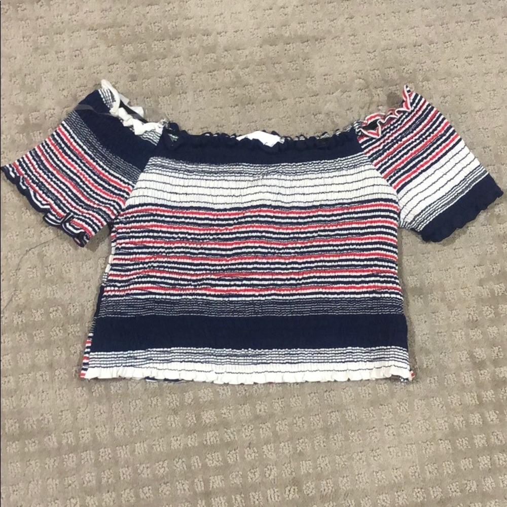 NWT Off The Shoulder Ruched Top